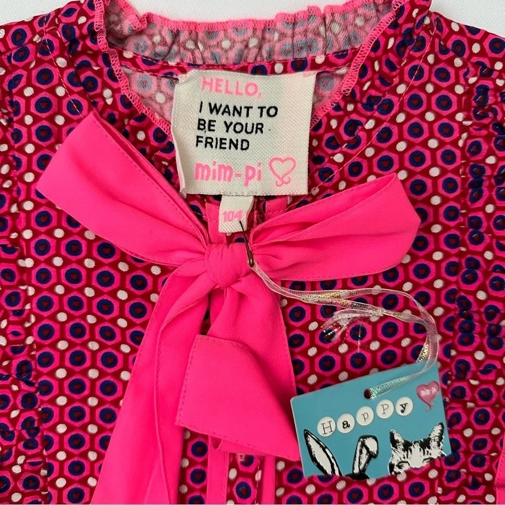 Mim-Pi Long Sleeve Dress Size 104/4 Toddler Girl